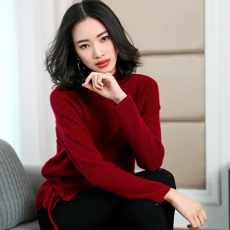 Women's Oversized Turtleneck Cashmere Sweater