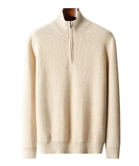 100% merino-wool blend Men's Quarter Zip Sweater