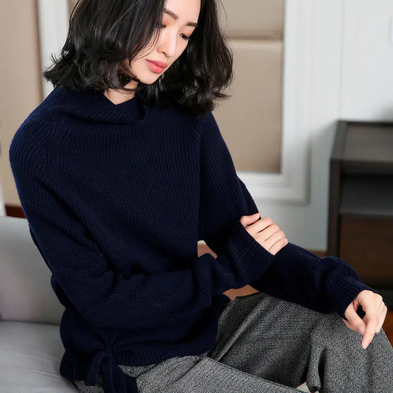 Women's Oversized Turtleneck Cashmere Sweater