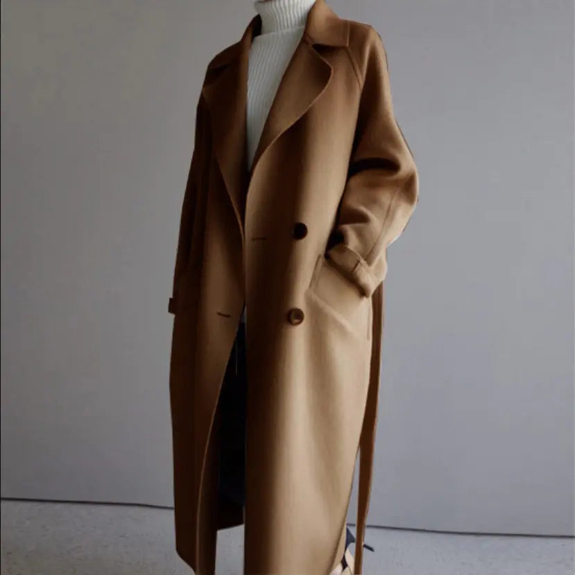 Women's wool Lapel Coat