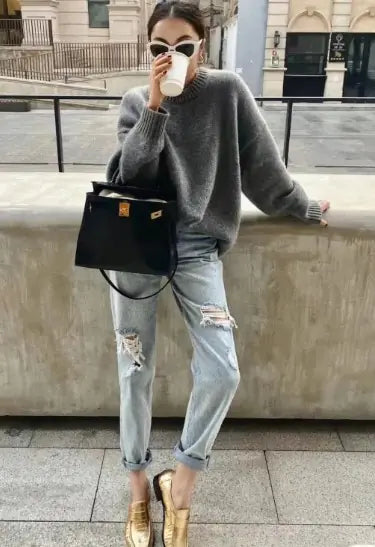 100% Cashmere Knitted Sweater