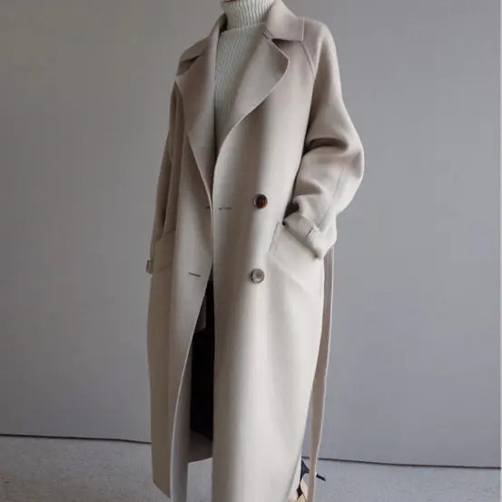 Women's wool Lapel Coat