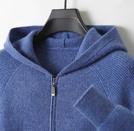 Wool-casmere Hooded Casual Sweater